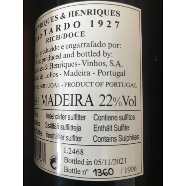 HENRIQUESHENRIQUESMADEIRABASTARDOR1927perfektstandmedtilhrendeoriginalske-31