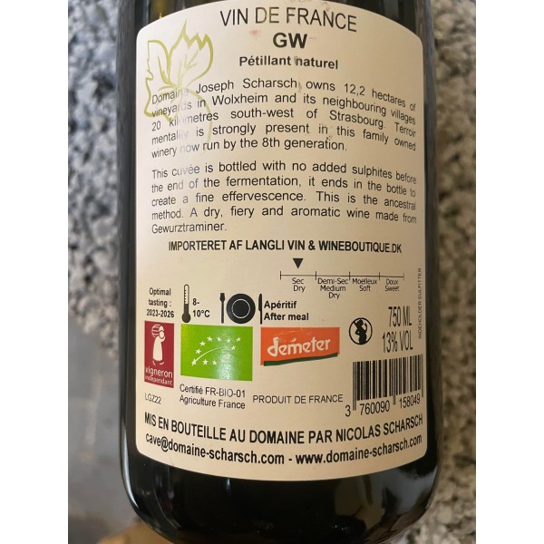 DomaineJosephScharschSeriedeLibertGWPtillantnaturelAlsaceudentilsattesulfitterNaturvin-31