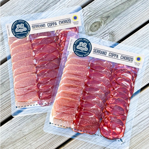 LuksuspakkemedspanskedelikatesserSerranoCoppaChorizoPerfekttilTapas120gr-313