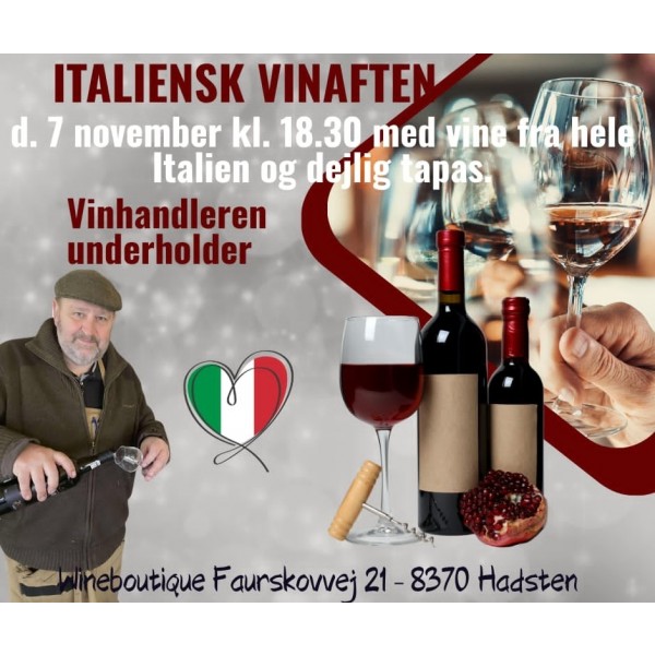 ITALIENSKVINAFTENMEDTAPASLRDAGD7NOVEMBERKL1830-36