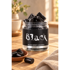 Black liquorice - Sød lakrids - 170 gr.