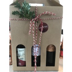 3 fl. vin i pæn gavekarton eller anden indpakning efter ønske - (Grand Premium Køb)