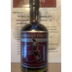 WINEBOUTIQUE EGEN MODNET ROM - JAMAICA SINGLE BARREL - CASK No 16 - 42% alc. - LET SØDET