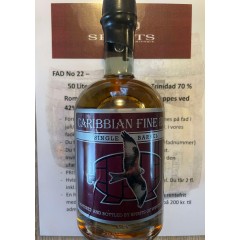 WINEBOUTIQUE EGEN MODNET ROM - TRINIDAD SINGLE BARREL - CASK No 22 - 42 % alc. - RET SØD