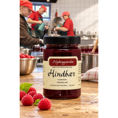 Hindbær-marmelade - Hybengaarden - Vendsyssel - Premium product - 325 gr. i glas