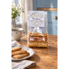 Finskbrød - Delikate småkager drysset med perlesukker - 120 gr.