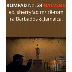 FADANDEL I ET 64 L. EX SHERRY EGEFAD M/ RÅ-ROM FRA CARIBIEN (ROMMEN FLASKES SOM HALVSØD VED 40% ALC.) - Hver andel får 5 fl. - påfyldt egetræsfad april 2025 - KLIK OG SE MERE