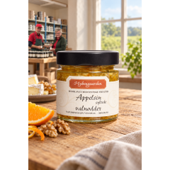Appelsin syltede valnøddder - Hybengaarden - Vendsyssel - Premium product - 200 gr. i glas