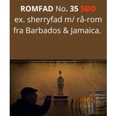 FADANDEL I ET 64 L. EX SHERRY EGEFAD M/ RÅ-ROM FRA CARIBIEN (RET SØD ROM - 40% ALC.) - Hver andel får 5 fl. - Påfyldt EGETRÆSFADET APRIL 2025 - KLIK OG SE MERE