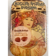 "Chokoladeblade i gl. dags metalæske" (designs fra de originale Amatller plakater) 30gr. - SPANIEN