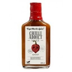 Cape Herb - Chilli Addict sauce "Ghost" - Sydafrika - Intens stærk sauce som er lavet af de berygtede Ghost Chilli - 200 ml.