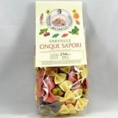 Antico Pastificio Morelli - Pasta farfalle (hjerter) i 5 farver - .250 gr.. - ITALIEN