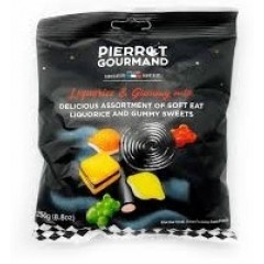 Pierrot Gourmand - "Lakrids & vingummi mix" - Frankrig - Primeur product - 250 gr.