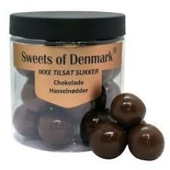 Sweets of Denmark - Sukkerfri chokolade hasselnødder - 140 gr.