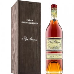 BARON GASTON LEGRAND ARMAGNAC 1964 - LEVERES I STOFPOSE OG ORG. TRÆKASSE